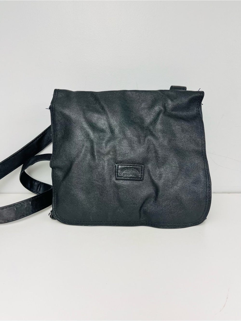1990’s Black Faux Leather Crossbody by FASHION EXPRESS